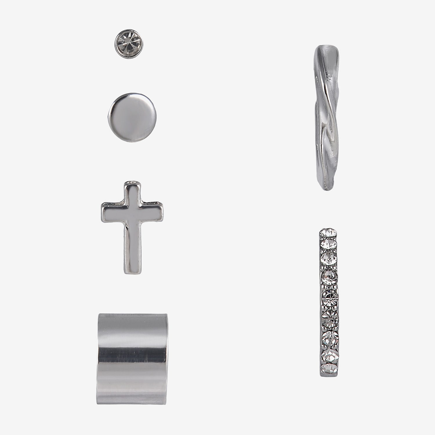 Arizona Silver Tone Womens 18.8mm Cross Single Earring
