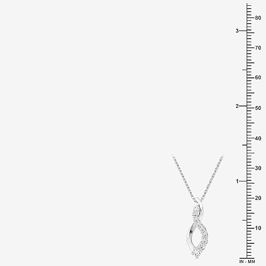 Yes, Please! (G/Si1-Si2) Womens 1/4 CT. T.W. Lab Grown White Diamond Sterling Silver Infinity Pendant