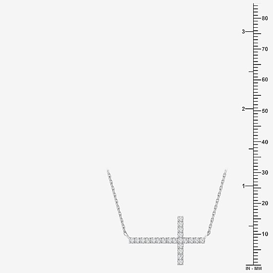 Yes, Please! (G, Si1-Si2) Womens 1/4 CT. T.W. Lab Grown White Diamond Sterling Silver Cross 18 Inch Pendant Necklace
