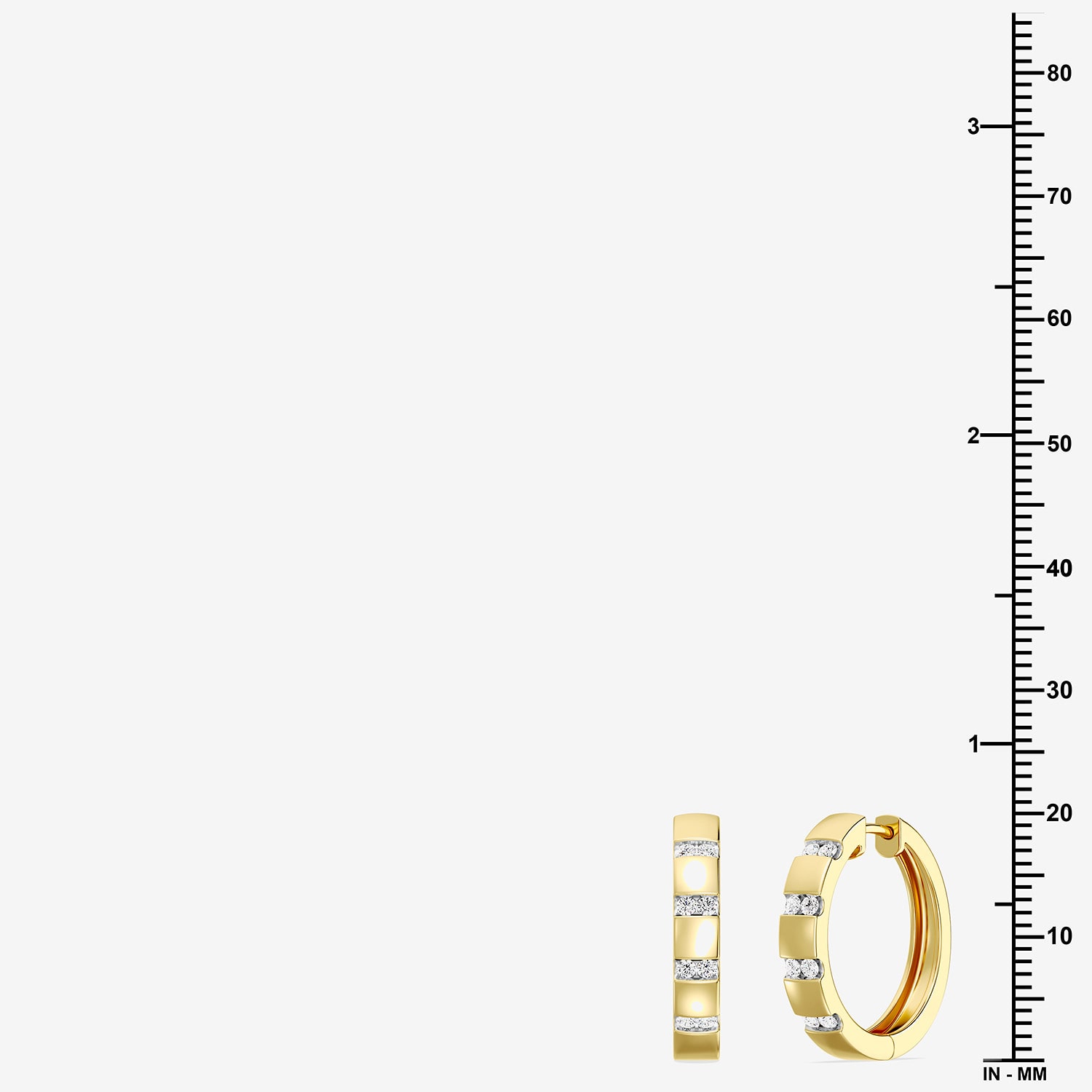 Yes Please! (Si1-Si2, G) Womens 1/4 CT. T.W. Lab Grown White Diamond 14K Gold Over Silver 20.2mm Hoop Earrings