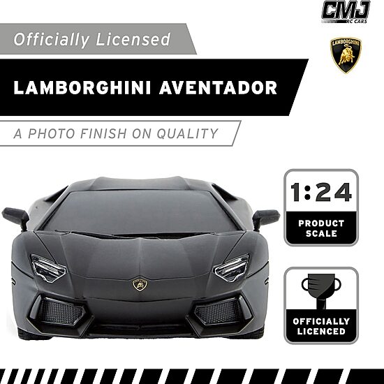 CMJ RC CARS Lamborghini Lp700-4 Black Licensed 1:24 Scale 2-pc. Car