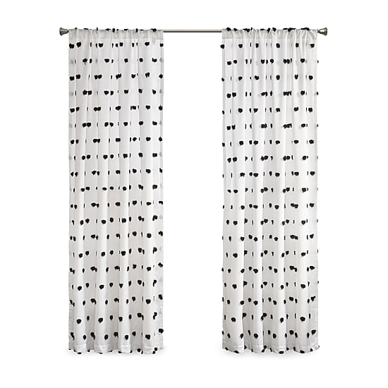 Intelligent Design Lauren Rod Pocket Embellished Sheer Single Curtain Panel