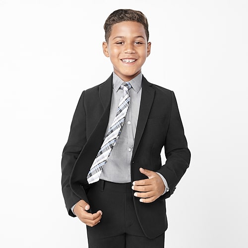 Van Heusen Little & Big Kid Boys Long Sleeve Point Collar Shirt + Tie Set, X-small (6-7), Gray