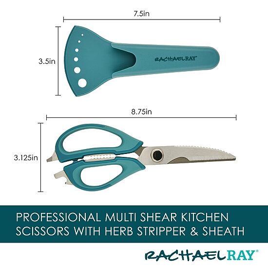 Rachael Ray Professional Multi Kitchen Scissors with Herb Stripper and Sheath