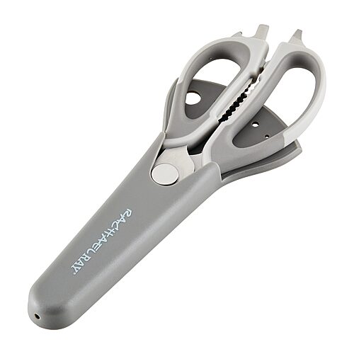 Rachael Ray Professional Multi Kitchen Scissors With Herb Stripper And Sheath In Gray