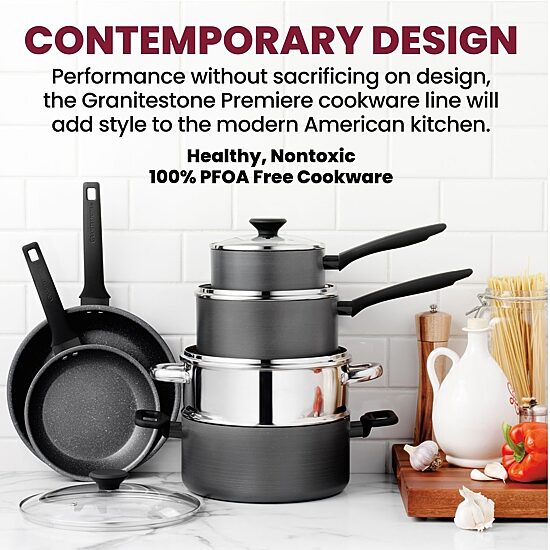 Granitestone Pro Premier 13-pc. Non-Stick Hard Anodized Cookware Set