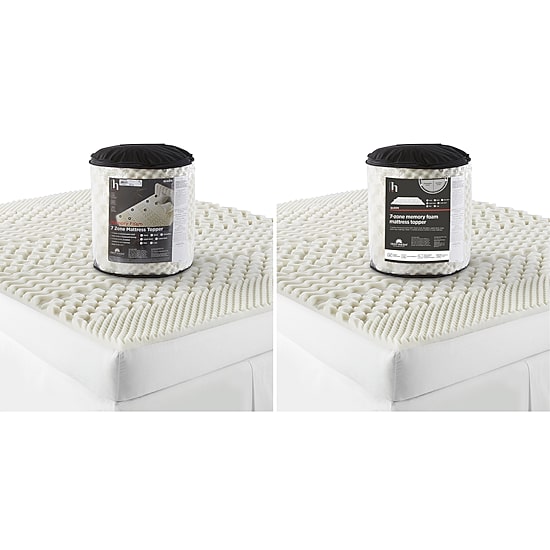 Home Expressions 7-Zone Memory Foam Mattress Topper