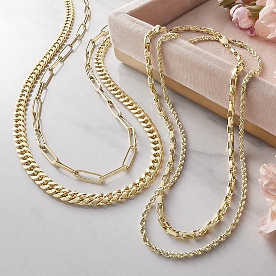 Gold Addiction Womens 14K Gold 18 Inch Paperclip Chain Necklace