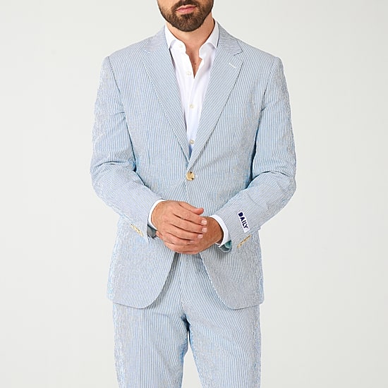Opposuits Casual Daily Seersucker Mens 2-pc. Suit Set