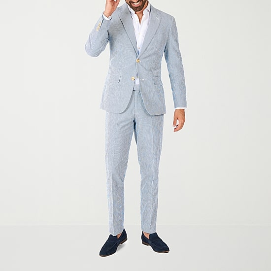 Opposuits Casual Daily Seersucker Mens 2-pc. Suit Set