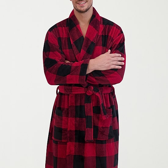 Hanes Mens Long Length Long Sleeve Robe