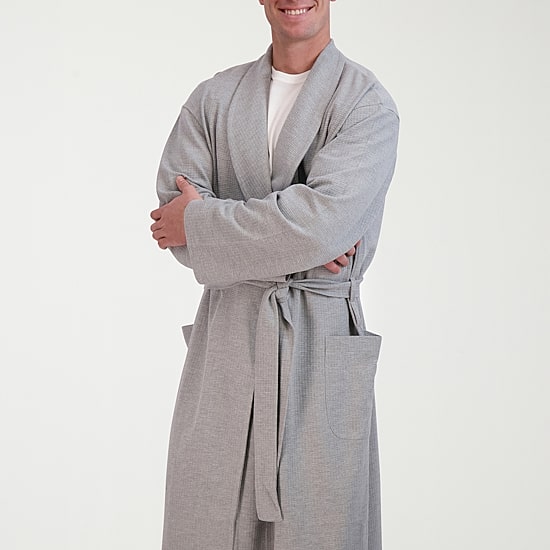 Hanes Mens Long Length Long Sleeve Robe