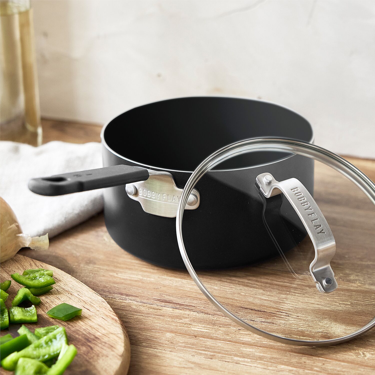 Bobby Flay Ceramic Non-Stick 2.5-qt. Sauce Pan with Lid