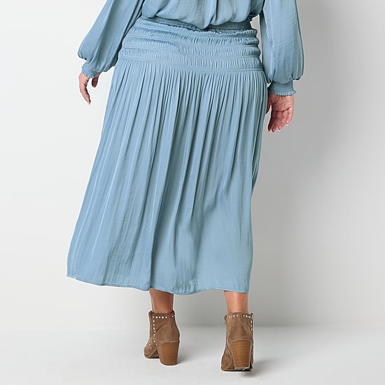 Ryegrass Womens Plus Maxi Skirt