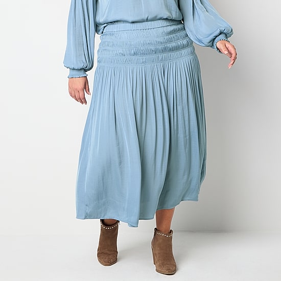 Ryegrass Womens Plus Maxi Skirt