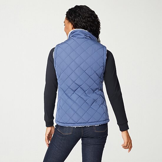 Free Country Womens Reversible Midweight Quilted Vest