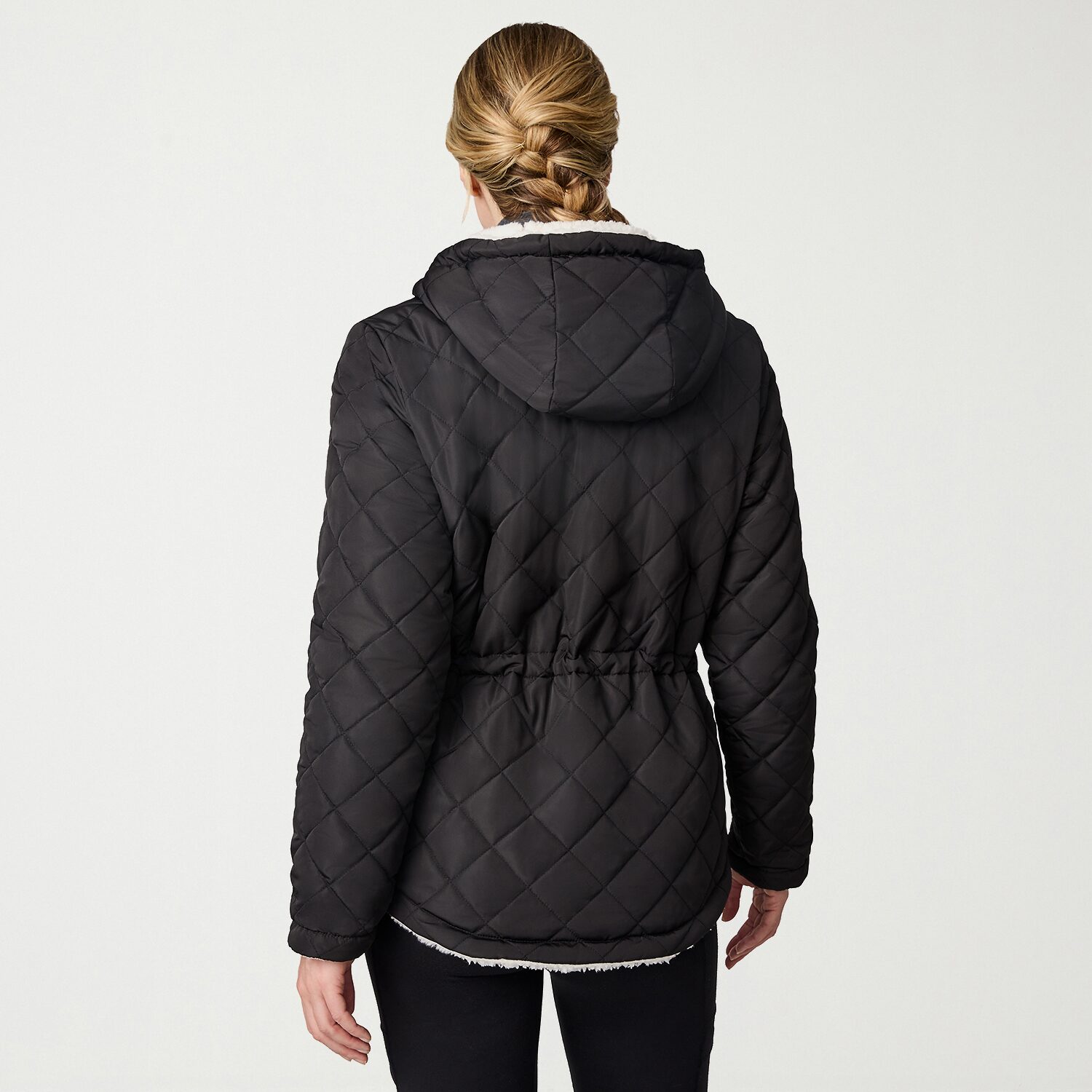 Free Country Womens Hooded Reversible Midweight Quilted Jacket