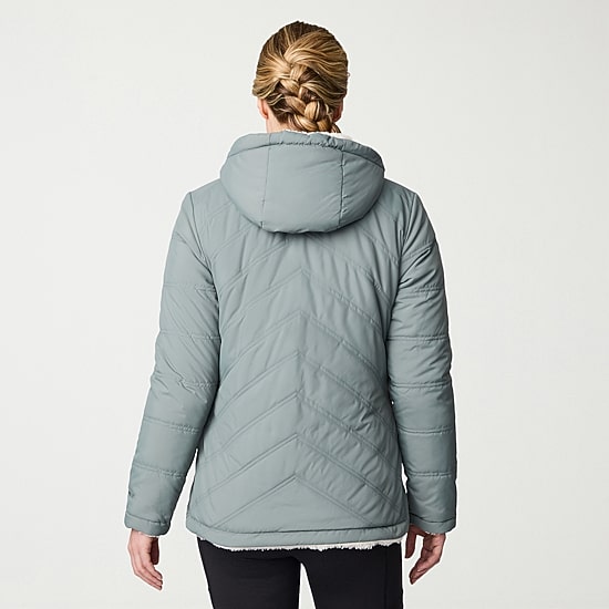 Free Country Womens Hooded Reversible Midweight Quilted Jacket
