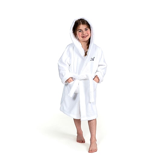 Linum Home Textiles Personalized Kids Bathrobe Unisex Long Sleeve Long Length Robe