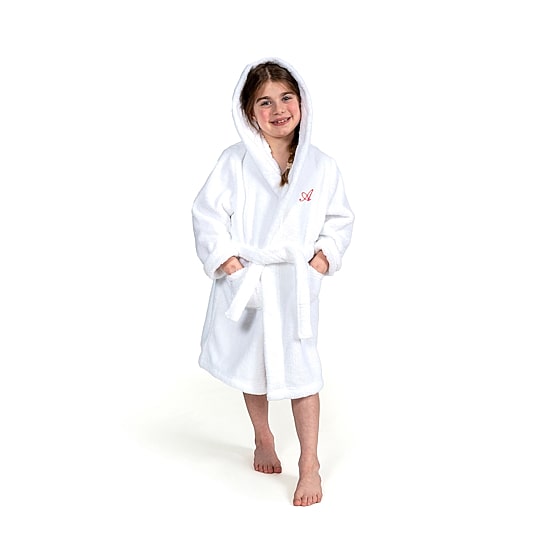 Linum Home Textiles Personalized Kids Bathrobe Unisex Long Sleeve Long Length Robe