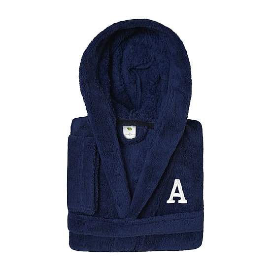Linum Home Textiles Personalized Kids Bathrobe Little & Big Kid Unisex Long Length Long Sleeve Robe