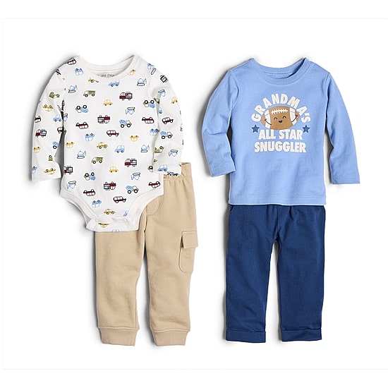 Okie Dokie Baby Boys Round Neck Long Sleeve Regular Fit Graphic T-Shirt