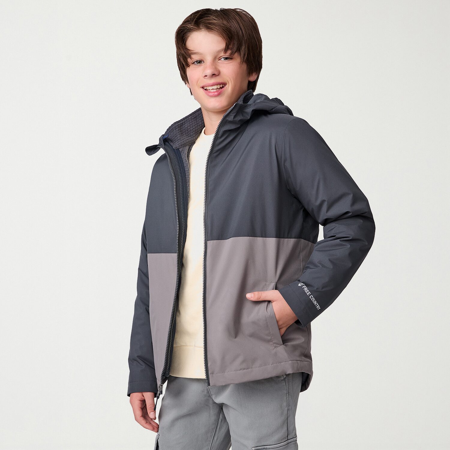 Free Country Little & Big Kid Boys Water Resistant Wind Resistant Midweight Puffer Jacket