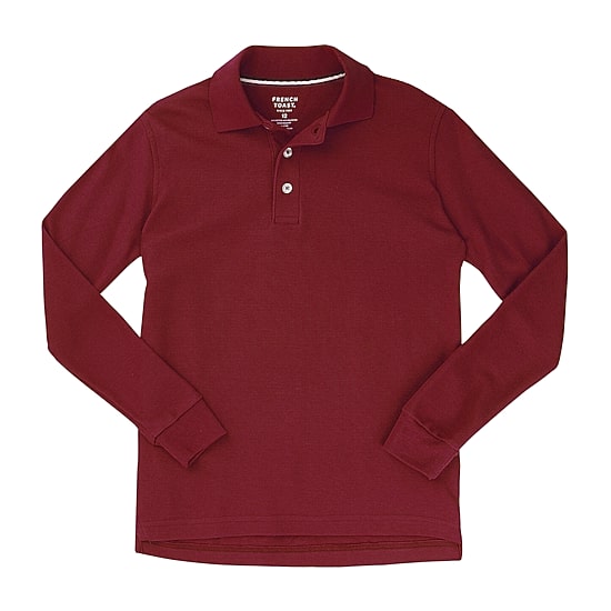 French Toast Little & Big Kid Boys Long Sleeve Boxy Fit Polo Shirt
