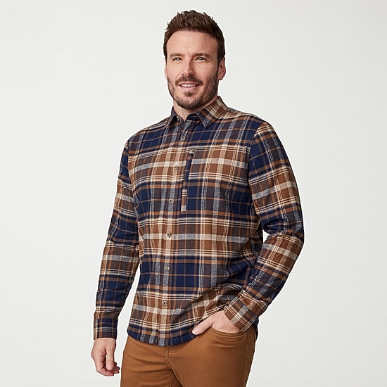 Free Country Mens Long Sleeve Regular Fit Flannel Shirt
