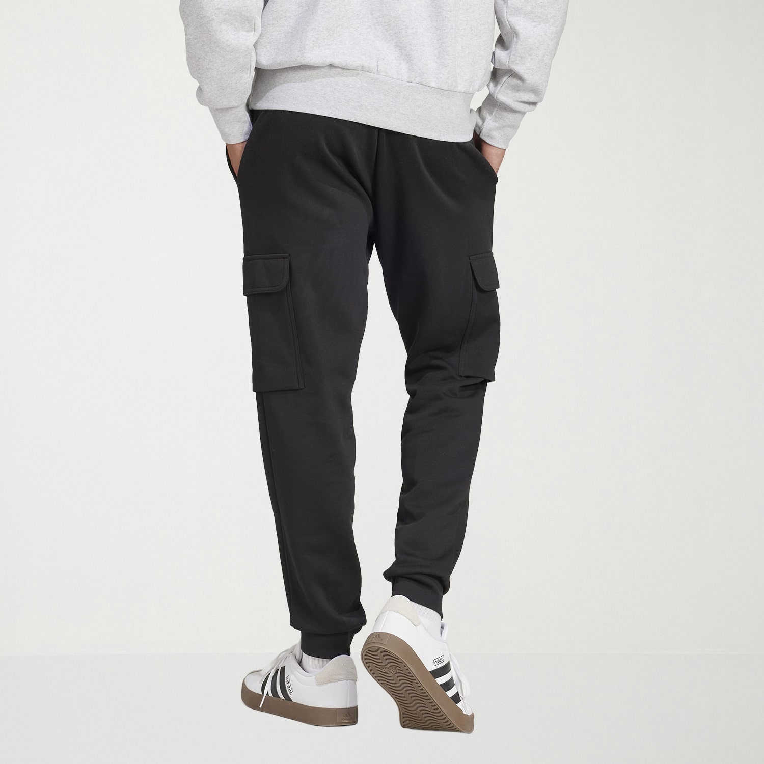 adidas Feel Cozy Fleece Mens Cuffed Mid Rise Regular Fit Big and Tall Active Cargo Pant