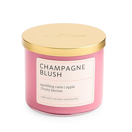 Distant Lands Champagne Blush 3-Wick Scented Jar Candle