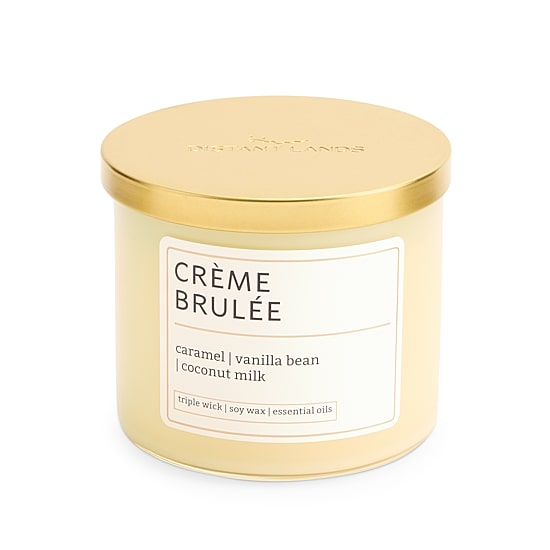 Distant Lands 14oz Creme Brulee 3-Wick Scented Jar Candle