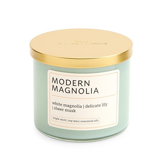 Distant Lands 14oz Modern Magnolia 3-Wick Scented Jar Candle