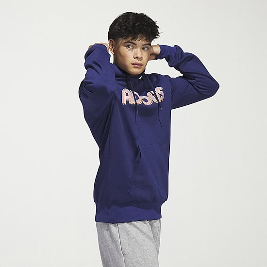 adidas Mens Long Sleeve Fleece Active Hoodie