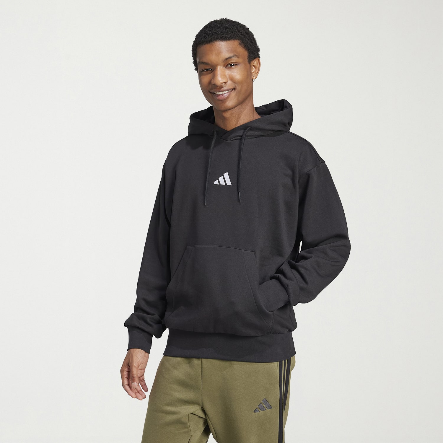 adidas Feel Cozy Mens Long Sleeve Fleece Active Hoodie
