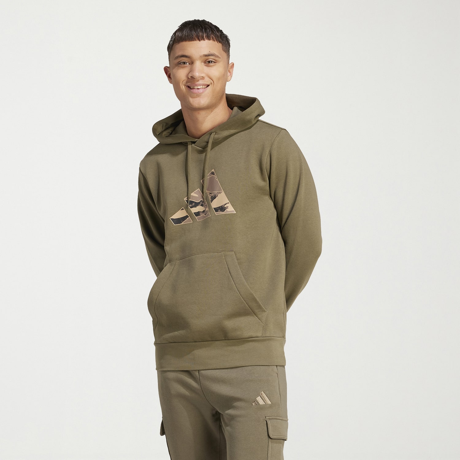 adidas Mens Long Sleeve Fleece Active Hoodie