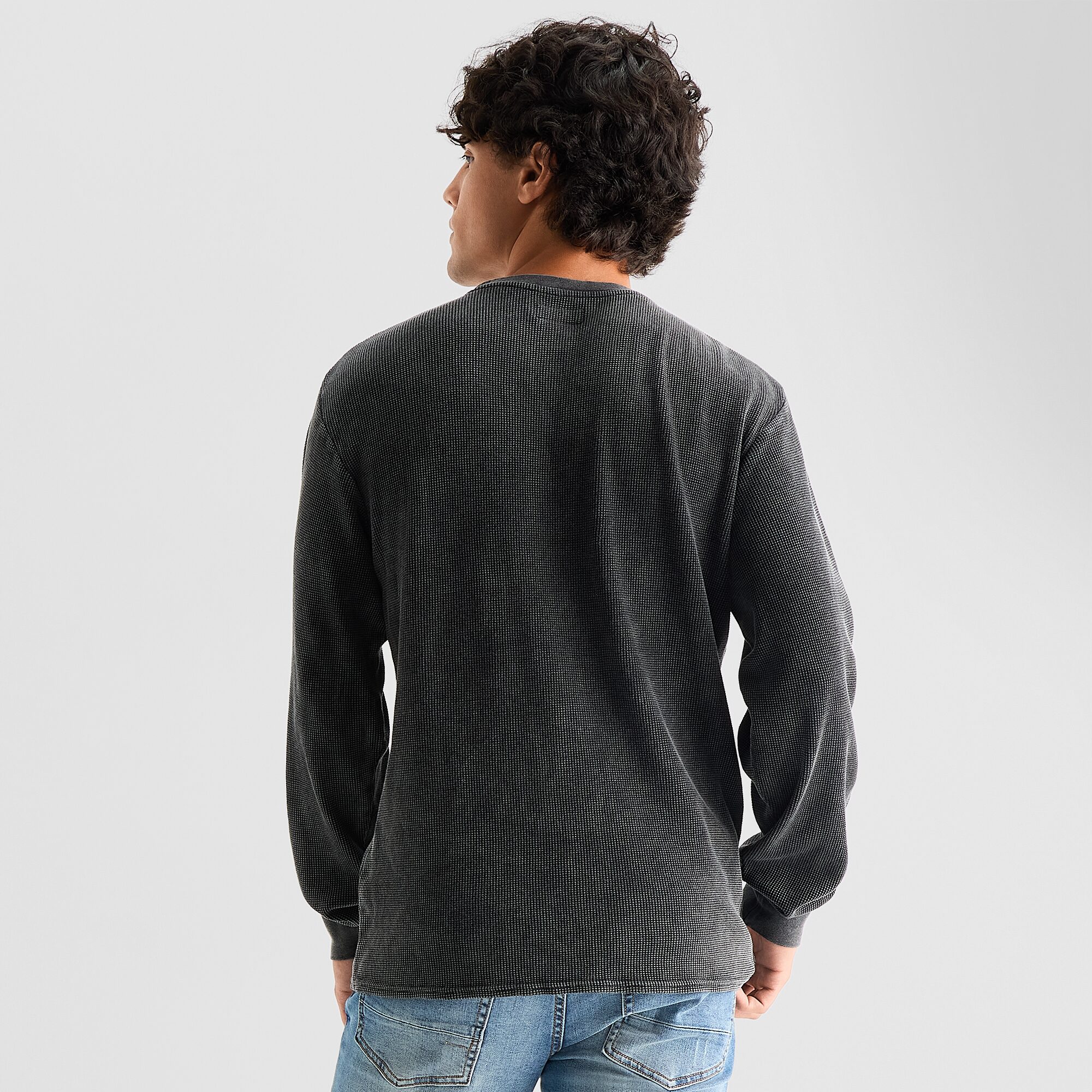Arizona Mens Crew Neck Long Sleeve Regular Fit Thermal Top