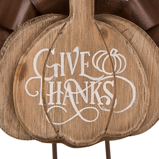 Glitzhome Wooden Metal Turkey Tabletop Decor