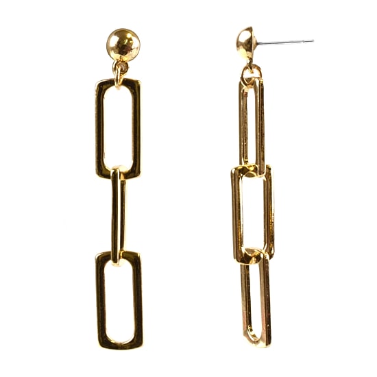 Bold Elements Gold Tone Womens Drop Earrings