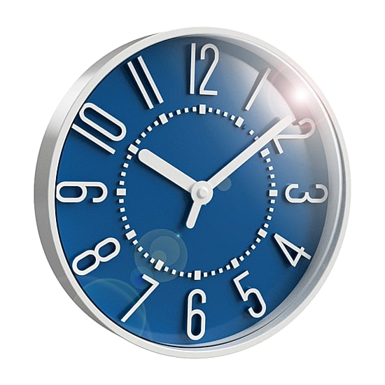 Westclox 10" Blue Raised Numbers Wall Clock