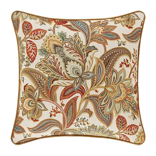 Five Queens Court August 18x18 Square Throw Pillow, One Size, Orange