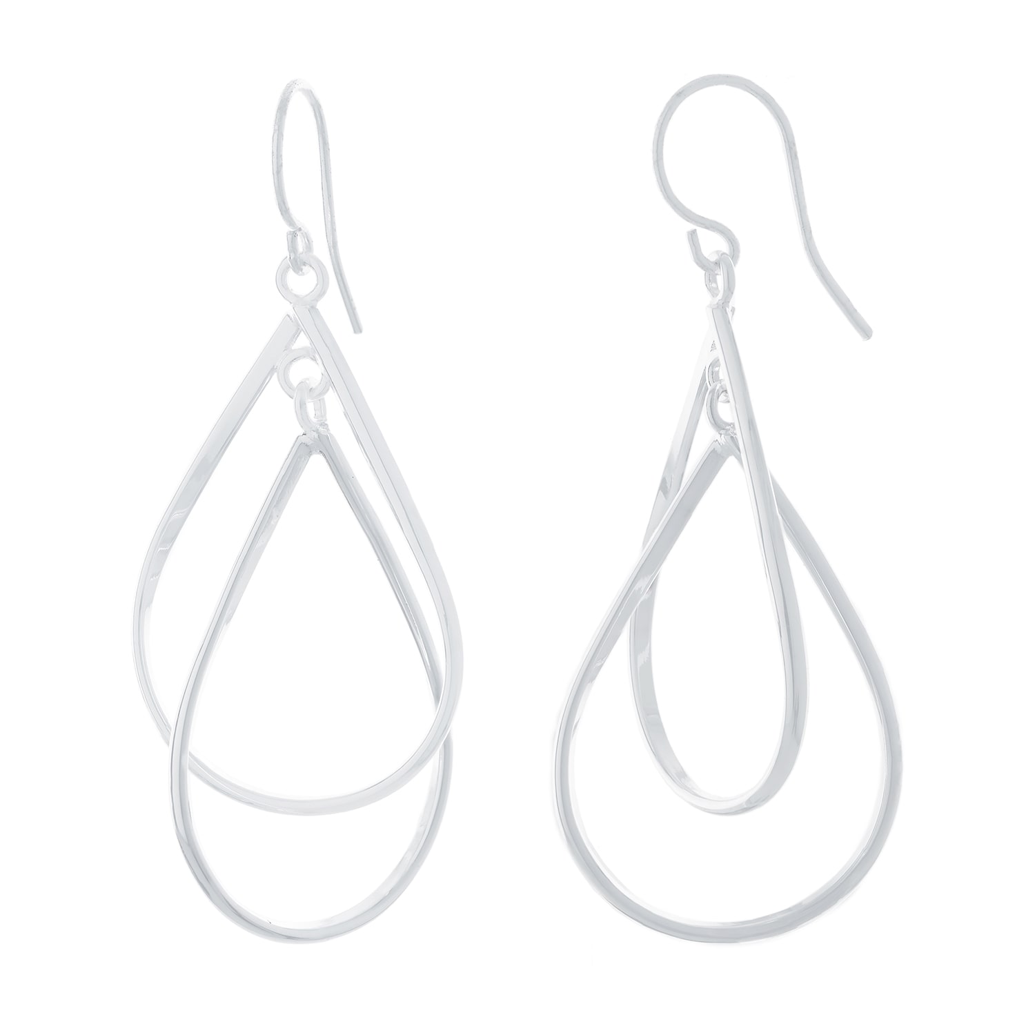 Silver Reflections Pure Silver Over Brass Pear Drop Earrings