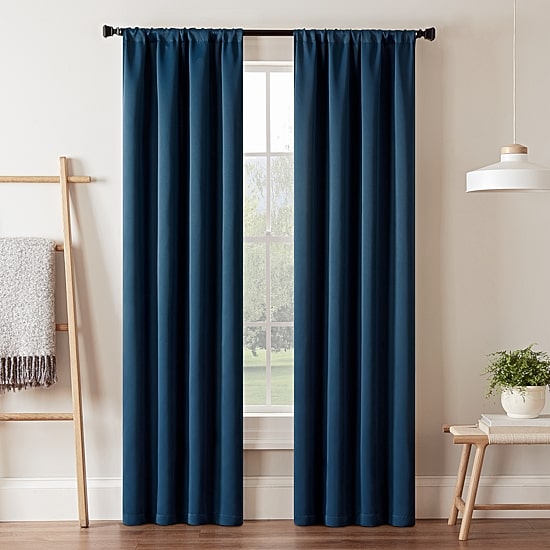 Eclipse Darrell Rod Pocket Blackout Single Curtain Panel