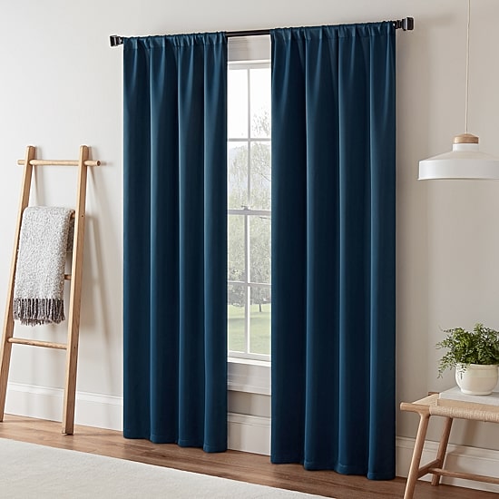 Eclipse Darrell Rod Pocket Blackout Single Curtain Panel