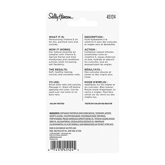 Sally Hansen Vitamin E Nail And Cuticle Oil Cuticle Oil