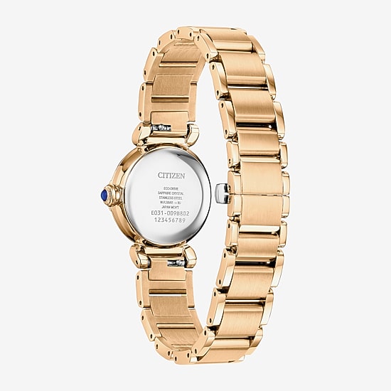 Citizen Womens Gold Tone Stainless Steel Bracelet Watch Em1123-89d