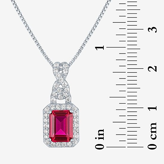 Womens Lab Created Red Ruby Pure Silver Over Brass 4-pc. Jewelry Set
