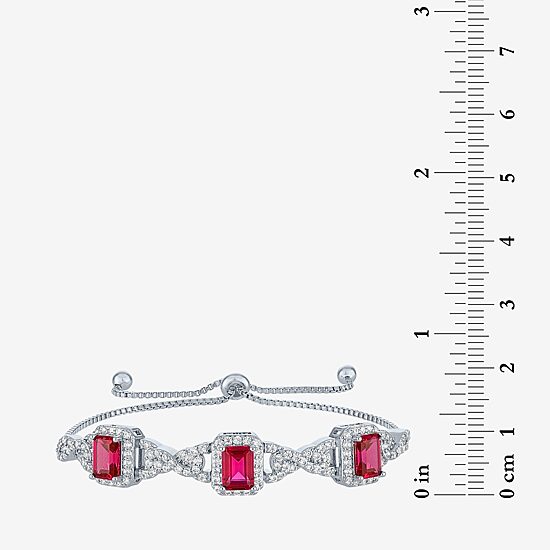 Womens Lab Created Red Ruby Pure Silver Over Brass 4-pc. Jewelry Set
