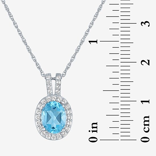 Womens Genuine Blue Topaz Sterling Silver 3-pc. Jewelry Set