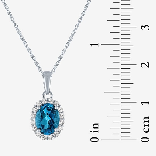 Womens Genuine Blue Topaz Sterling Silver 2-pc. Jewelry Set
